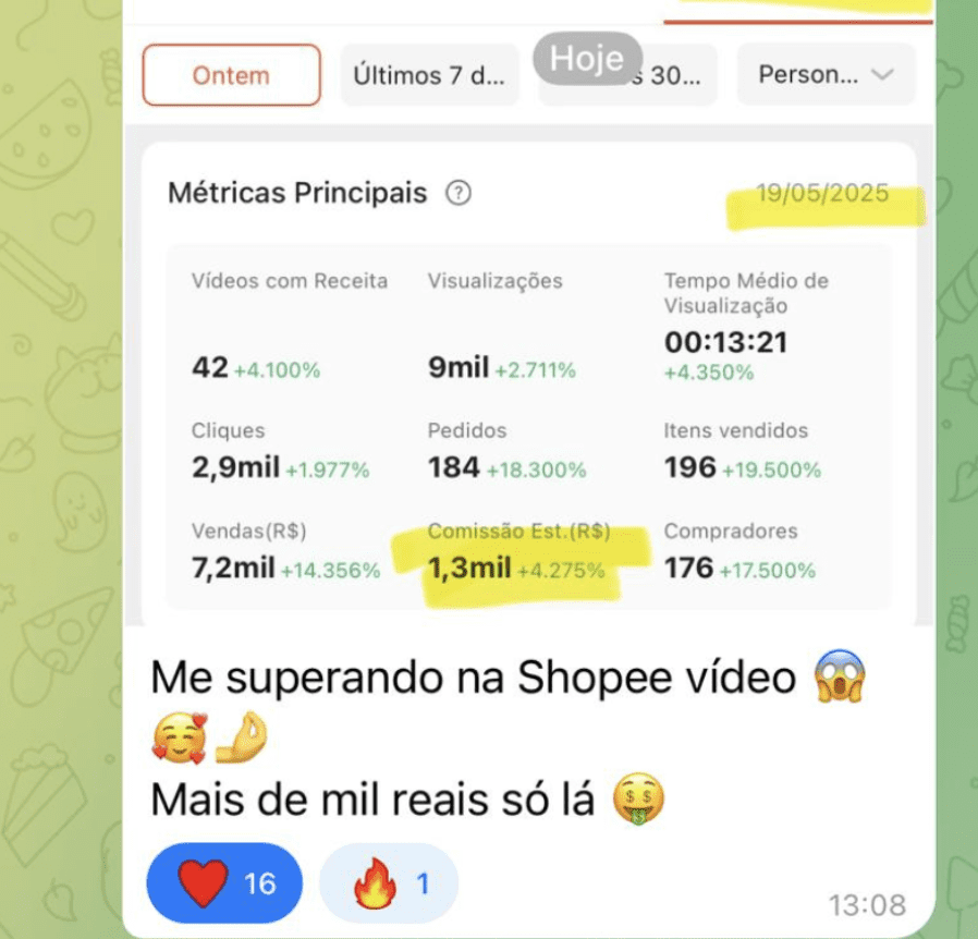 R$1.300 em apenas UM dia
