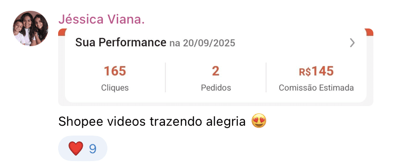 R$145 de comissão por dia